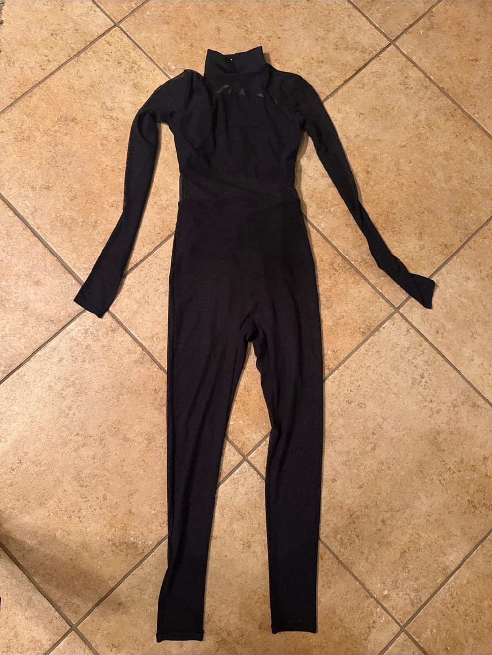 girls dance costume, long sleeve jumpsuit